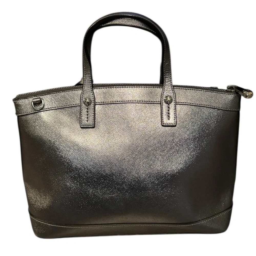 Henri Bendel Saffiano Leather Top Handle Bag - Picture 3 of 7